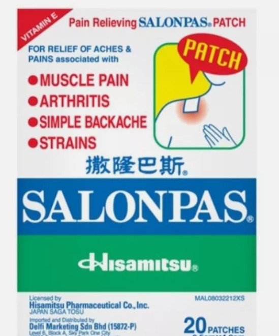 Salonpas Plaster 撒隆巴斯膏藥 10片 X1