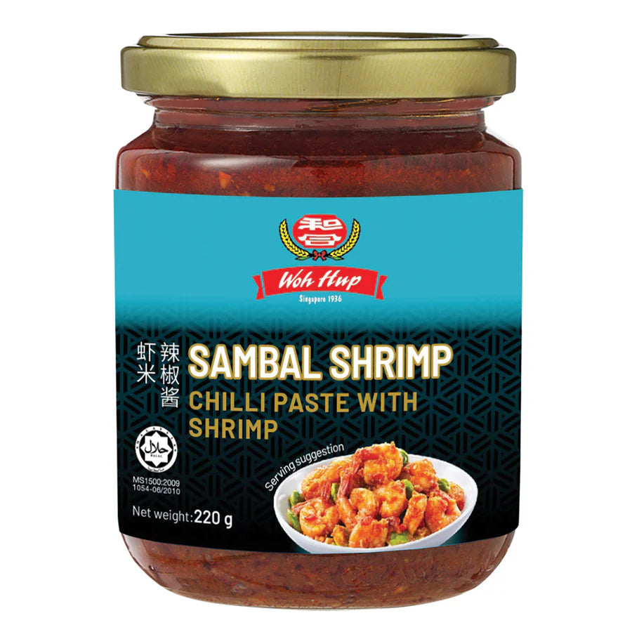 WOH HUP Sambal Shrimp Chilli Paste with Shrimp 蝦米辣椒醬 220g x1