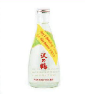 08181 Saw Sake Wine Bottle 澤之鶴清酒 ruou 清酒 180ml x1