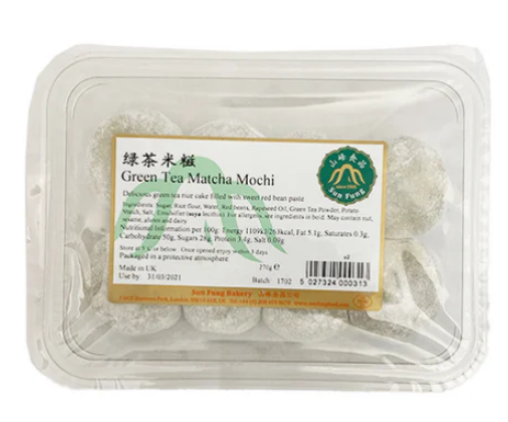 00313 Sun Fung Trà Xanh Mochi 山峰綠茶米糍 Bánh Mochi Trà Xanh192g x 1