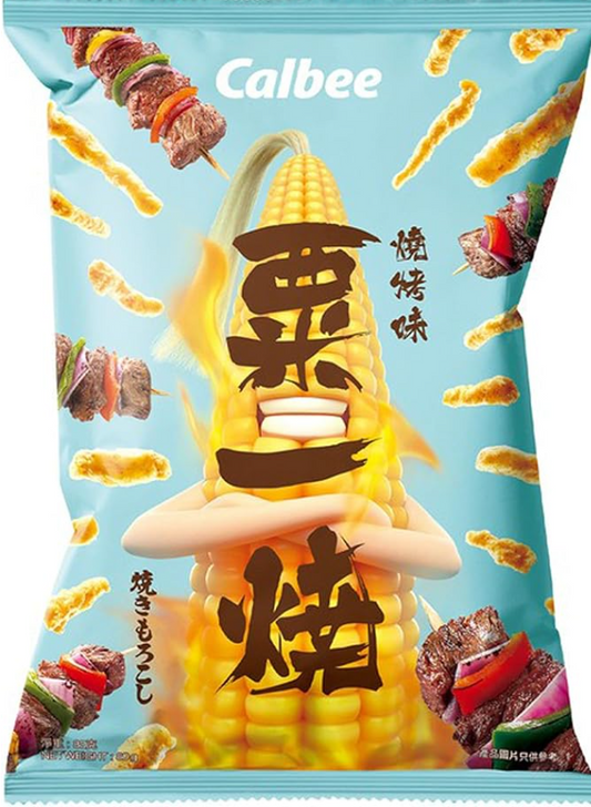 01121 Calbee Grill A corn BBQ Flavour Snack卡樂B粟一燒-燒烤味 Bap Nuong 80g x1