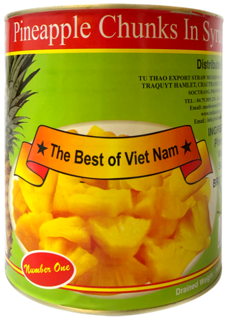 02101 Tu thao 鳳梨塊 Khom mieng dong lon 2950gr x 1