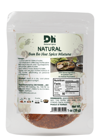 030061 DH Hue Style Vermicelli Seasoning Natural Gia Vi Bun Bo Hue 25g x 1