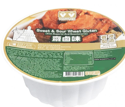 03297 WY Sweet and Sour Wheat Gluten 華園齋鹵味Gluten lua mi chua ngot 180g x1