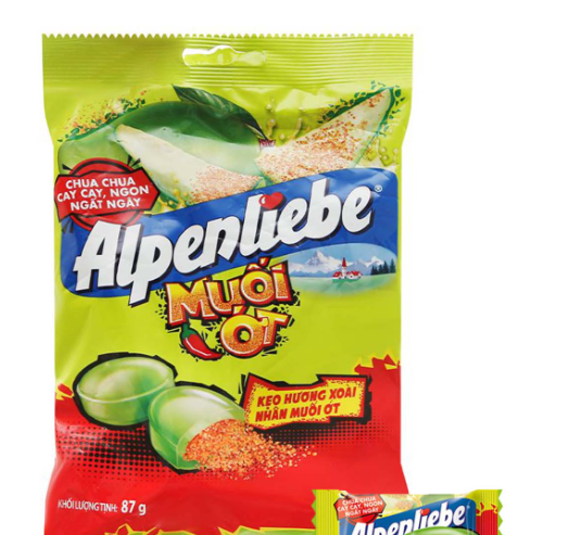 18307 Alpelible Muối Ớt Vị Xoài Kẹo Keo Hương Xoài Mười Ốt 76viên x 24 gói
