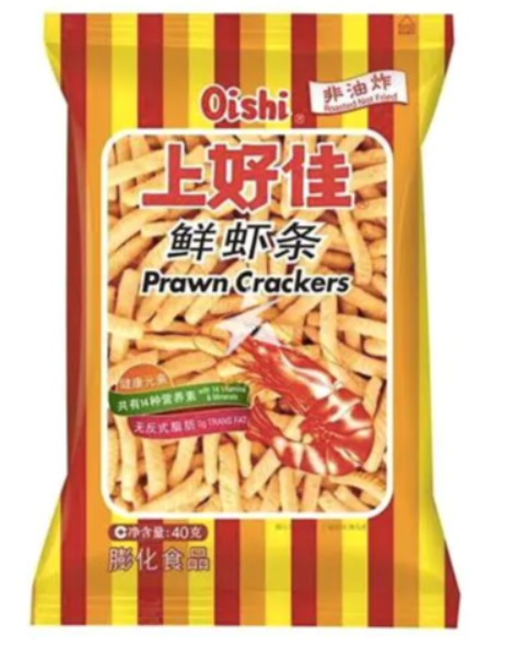 060136 Oishi Prawn Cracker Snack Chilli Phong Tom 40g x 1