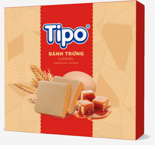 19213 Tipo 焦糖奶油蛋餅乾 Banh Trung 焦糖 250 克 x10 盒