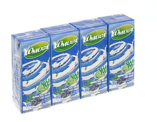 0601941 Yomost Drink 天然發酵薄荷與藍莓 Sua Chua Uong Vi Bac Ha Viet Quat 170ml x 48