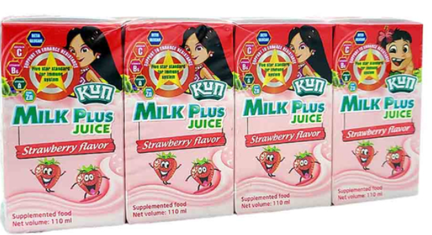 060207 Kun Milk Drink Strawberry Flv Sua Uong Vi Dau 180ml x 1