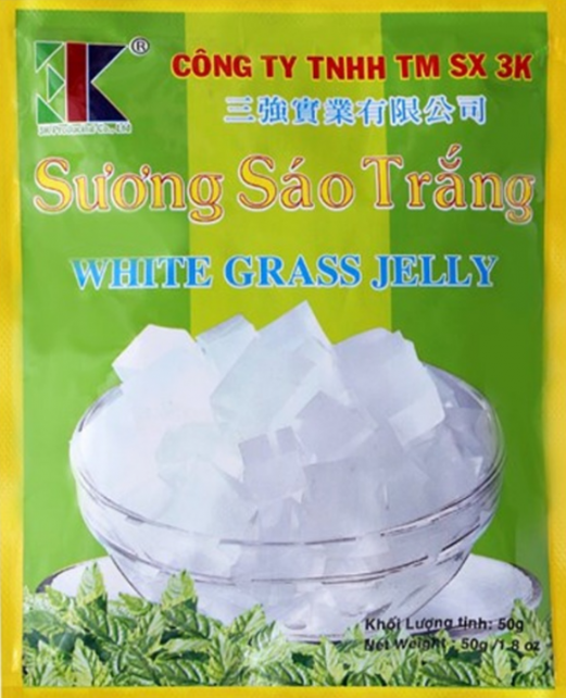 10978 3K 白色玻璃果凍 Suong Sao Trang 50g x 60 (盒)