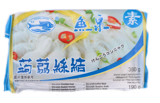 116461 YQ Konjac Bún 魚泉魔芋絲結Bún Konjac 380g x20