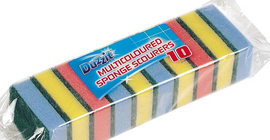 11939 Duzzit Sponge Scourers gói 20 chiếc để làm sạch đa năng 百潔布x1