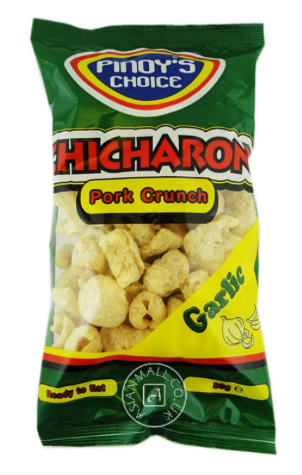 12028 PC Chicharon Tỏi (Heo Giòn) 香脆炸豬皮 (香蒜) Da heo gion vi toi 80g x1