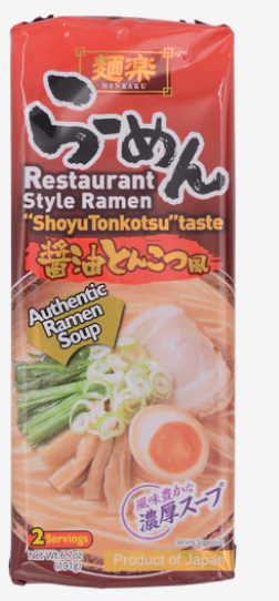 13655 Phong cách nhà hàng Ramen Shoyu Tonkotsu 麵樂 拉麵 (酱油猪骨) Mi Ramen Shoyu Tonkotsu Kiều Nha Hang 191g x1