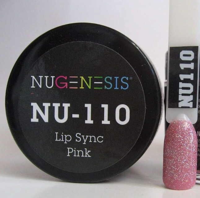 13106-Nugenesis -Dip Nail NU110 Lip Sync 粉紅 1x2oz