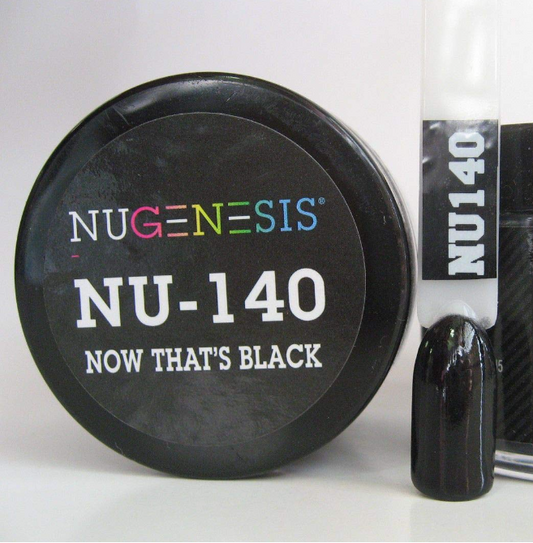 13129-Nugenesis Dip Nail NU140 Now That's Black 1x2oz