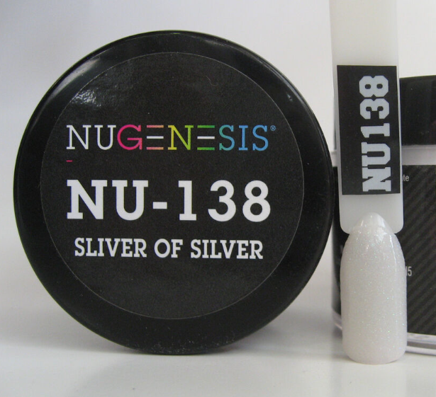 13131-Nugenesis Dip Nail NU138 Silver Of Silver 1x2oz