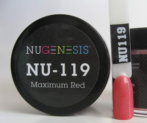 13145-Nugenesis Dip Nail NU119 Maximum Red 1x2oz