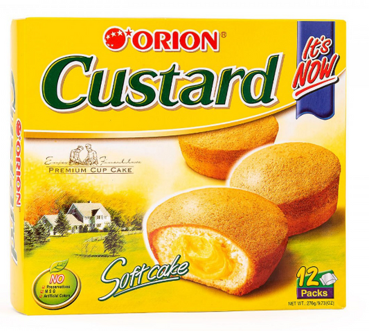Orion Custard Cake 蛋奶油夾心海綿蛋糕 Banh Bong Lan Nhan Kem Trung (23gr x 12) x 8
