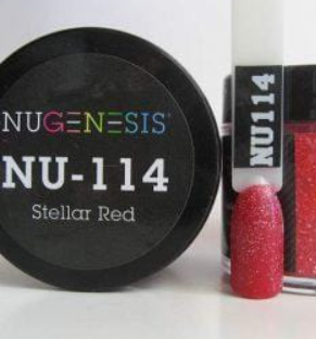 15132-Nugenesis Dip Nail NU114 Stellar Red 1x2oz