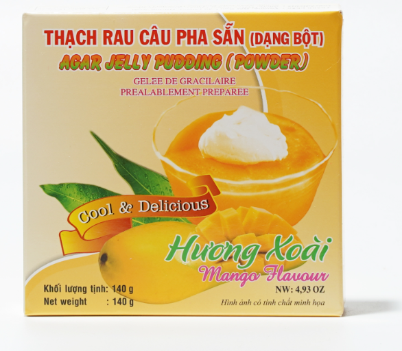 15226 KB Thạch rau cau pha san xoai Aga Jelly Powder Xoài 140g x 60pc (hộp)