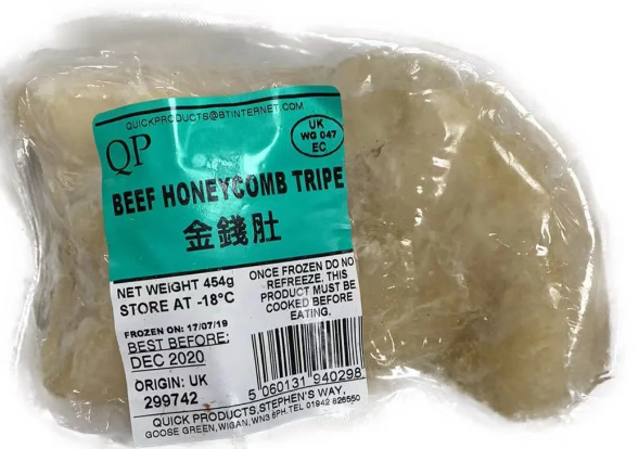 QP Frozen Beef Honeycomb 金錢肚Xach Bo Dong Lanh  30x454g