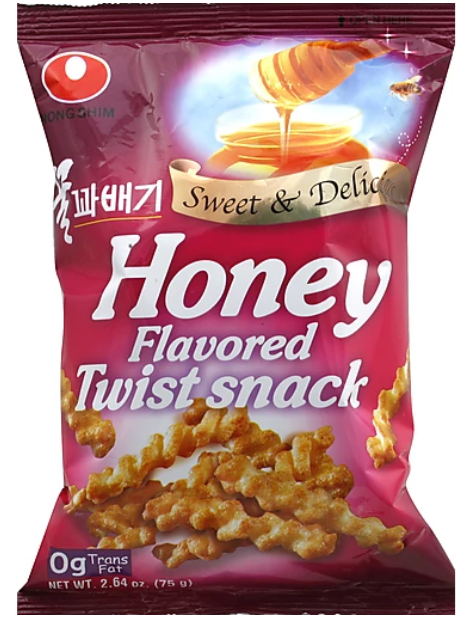 16315 NongShim Honey Twisted Snack 農心蜜糖扭條 Banh Mat Ong 75gr x 20