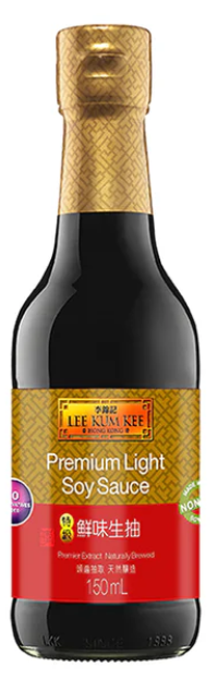 16890 Lee Kum Kee Nước Tương Nhẹ Cao Cấp Tương Đậu Nành 150ml x 12
