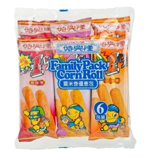SHL Family Pack Corn Roll時興隆粟米卷 (15gx6pcs) x1
