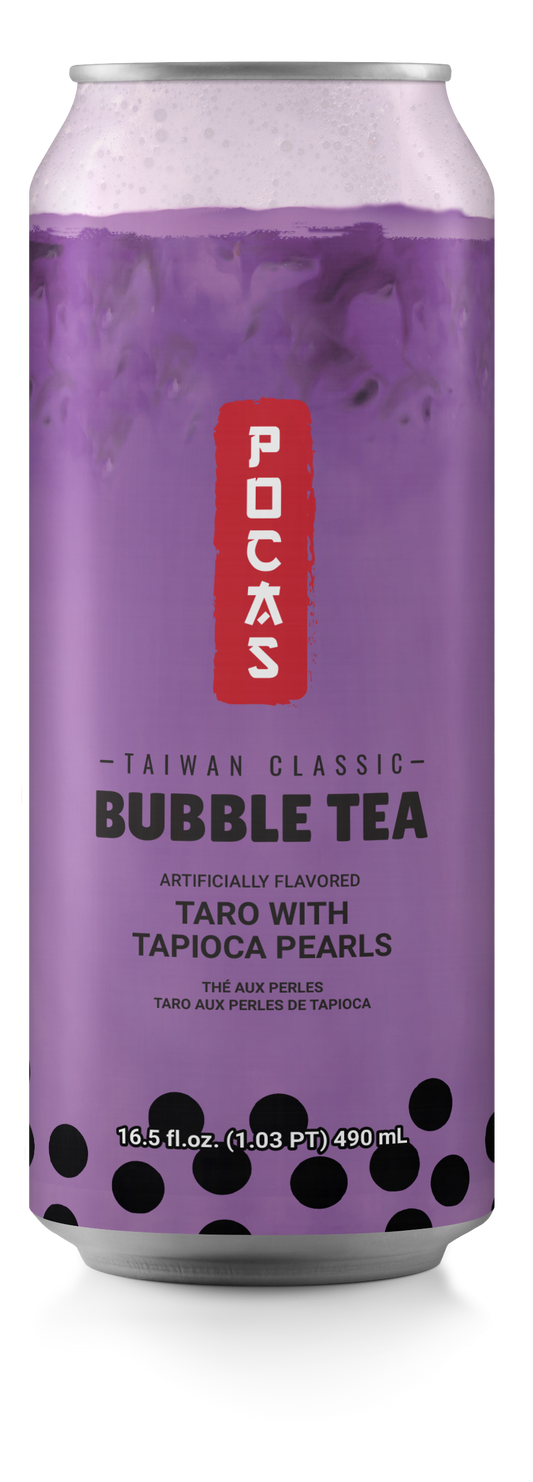 Pocas Bubble Tea Taro Flavour 芋頭味珍珠奶茶 Tra Tran Vị khoai mon 490ml x 1