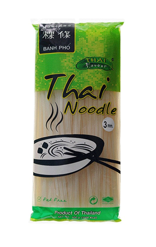 THAI FLAVOUR 23cm Straight Cut Rice Stick泰國粿條 3mm (M) 400g x 1