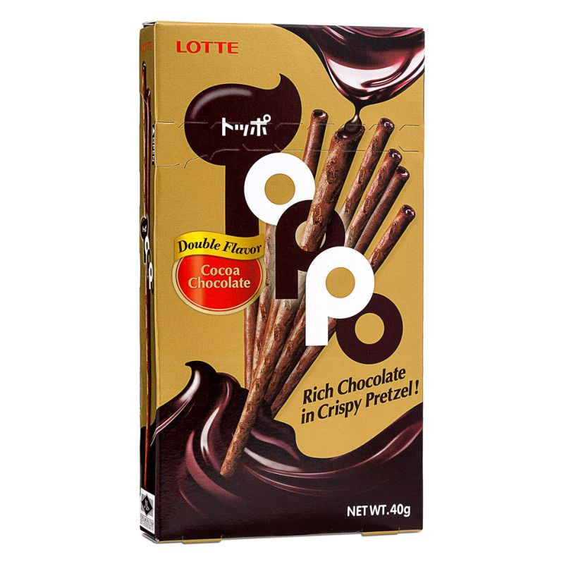 Lotte Toppo Pretzel Sticks Cocoa 樂天TP夾心餅乾棒 朱古力味 40g x1