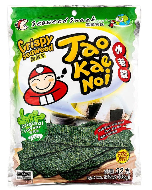 TAOKAENOI Crispy Seaweed Original小老板原味脆紫菜 Rong Bien Say  32g x1