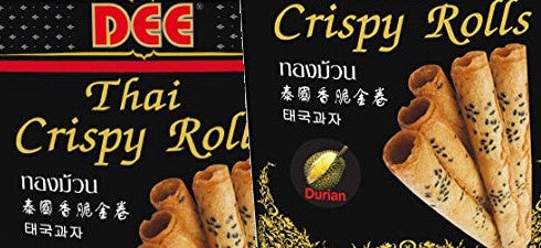 16080 Dee crispy rolls durian flavour泰國香脆金卷-榴槤味 1x150g