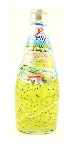 V-FRESH Lemongrass Drink & Basil Seed羅勒籽檸檬草汁飲品 290ml x1