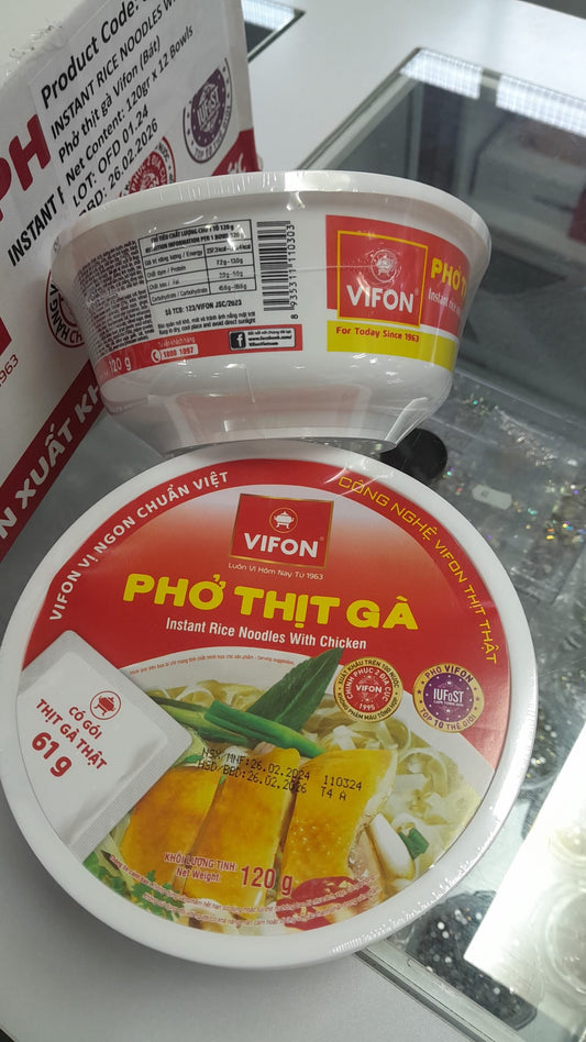 Vifon Vietnamese Pho with Chicken Bowl Pho Thit Ga 120gr x 1