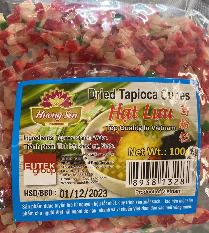 Huong Sen Dried Tapioca Cubes Hat Luu 100g*1