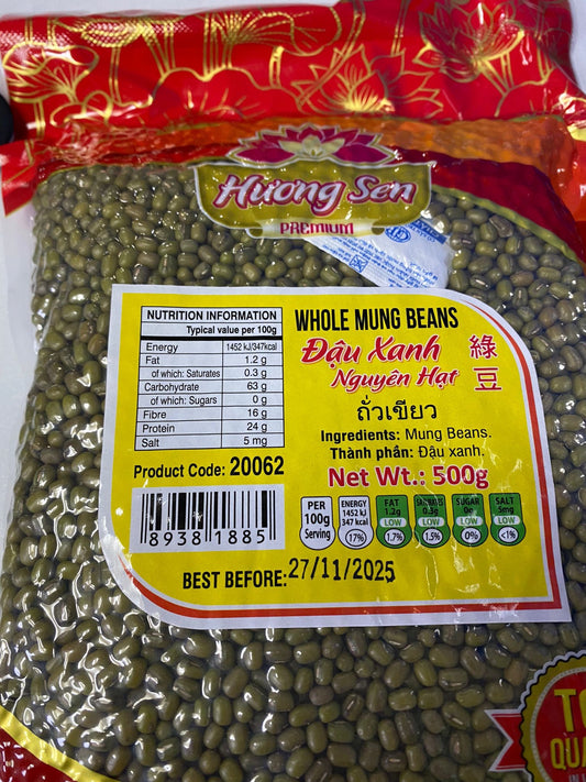Huong Sen Whole Green Mung Beans Do Xanh Nguyen Hat 500gr x 1