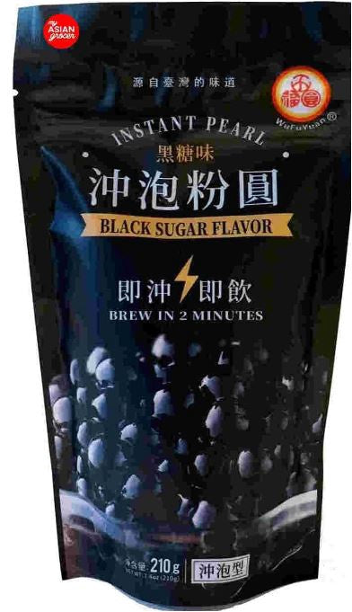 02100 WFY Instant Tapioca Pearl - Black Sugar五福圓(免煮)粉圓-黑糖味210g