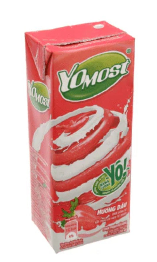 Yomost Drink 天然發酵草莓風味天然啤酒酒士多啤酒梨味Sua Chua Uong Len Men Vi Dau170ml x 1