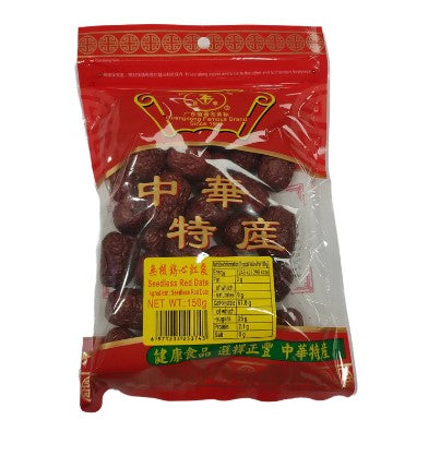 ZF Nature Red Dates Seedless正豐無核鷄心紅棗150g x1