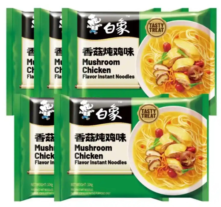 BX Instant Noodle- Mushroom Chicken 5 packs白象味鮮美-香菇燉雞味麵(5pcs)520g x 1
