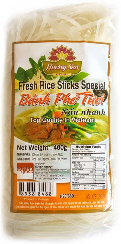 Huong Sen Rice Sticks Easy Cook Banh Pho Nau Nhanh 400grx30