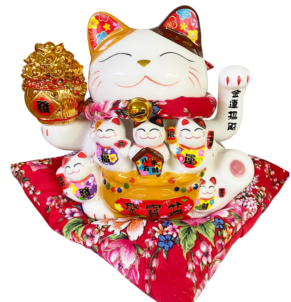 Lucky Cat 招财猫18厘米 Meo May Man 1set x 1