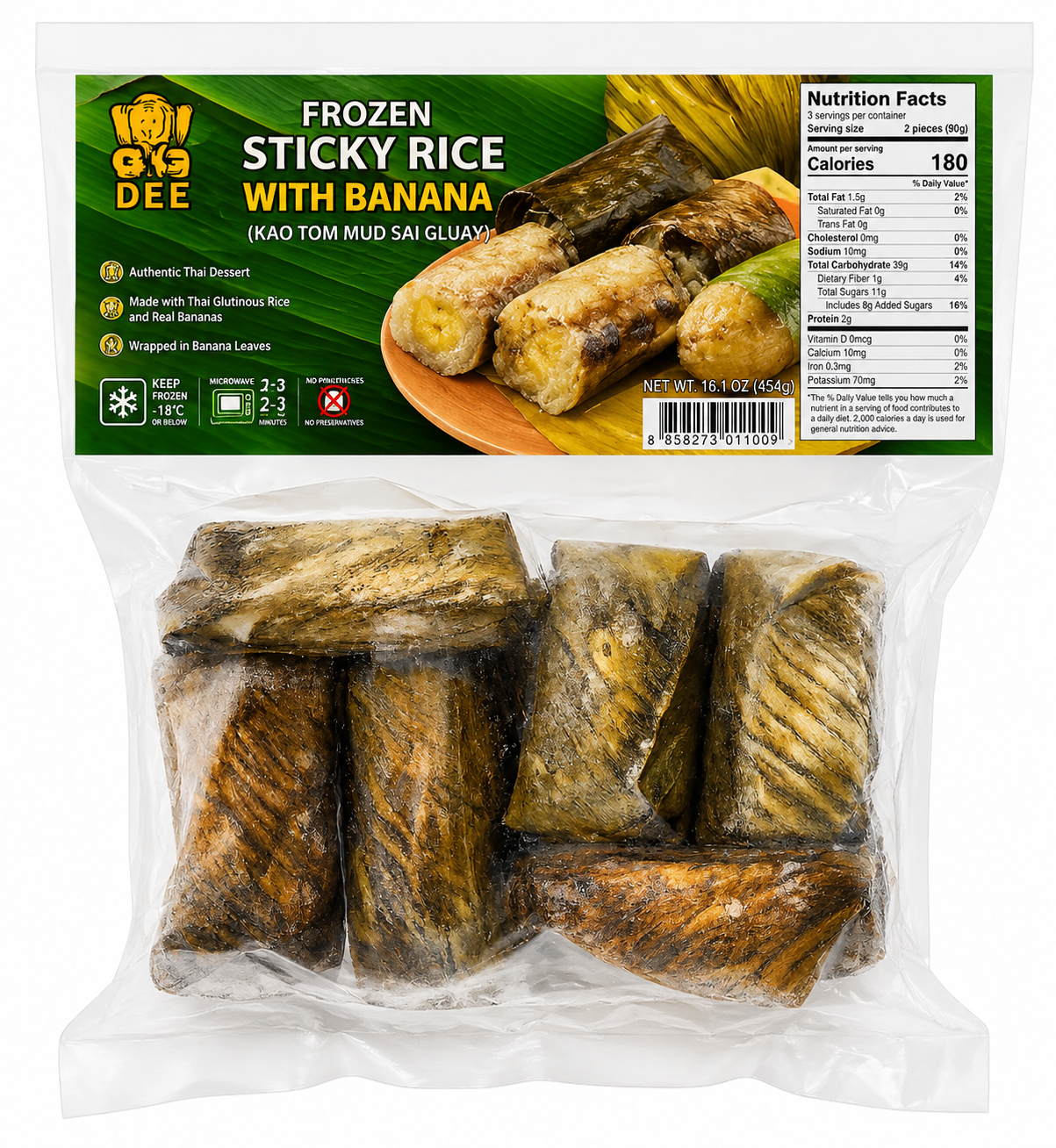 Chang Frozen Sticky Rice With Banana 急凍泰式香蕉糯米糕 390g x 1