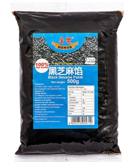 04712 HR Black Sesame Paste 康樂黑芝麻餡 Bot Me Den 500g x 1