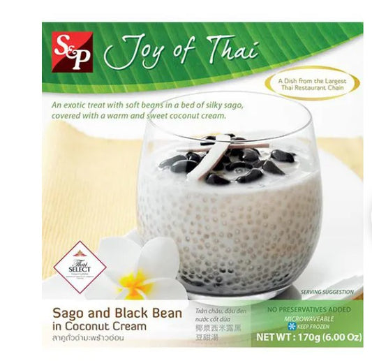 S&P FROZEN Sago & Black Bean in Coconut Cream西米黑豆椰汁甜品 170g x1