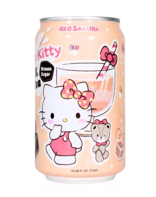 Red Sakura - Hello Kitty Brown Sugar Milk Tea紅櫻花 - Hello Kitty⿊糖 奶茶 310ml x1