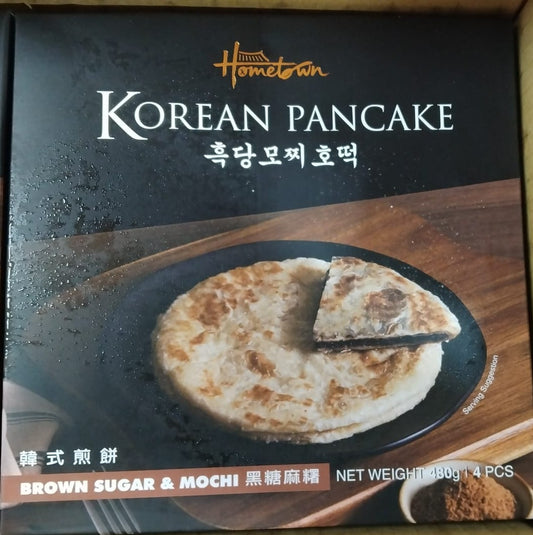 Hometown Korean Pancake Brown Sugar Mochi Flavor 韓式黑糖煎餅 Banh nuong chao nhan duong den 480G x 1