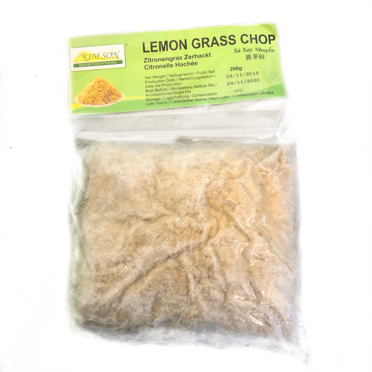 13909 Kim Son  Frozen  Lemon Grass Chop香茅碎  Sa Xay Nhuyen Dong Lanh 200gx50 ( Box)